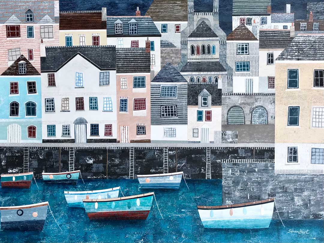 Moored boats